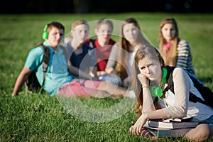 Lonely Teen with Group