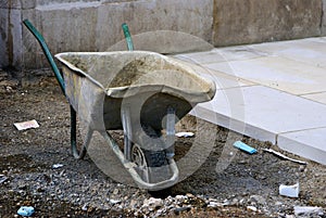 Lonely wheelbarrow photo