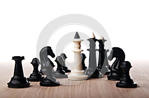 Lonely white chess king