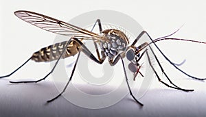 The loner mosquito on a white background