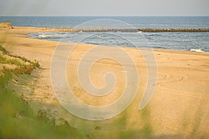 Lonesome beach of the Baltic Sea in Poland