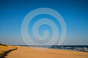 Lonesome beach of the Baltic Sea in Poland