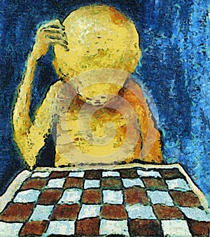 Solitario scacchi giocatore 