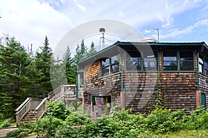 Lonesome Lake Hut in Franconia Notch State Park in the White Mountains of NH