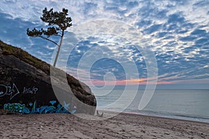 Lonesome mood at sunset