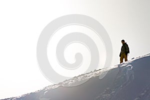 Lonesome snowboarder