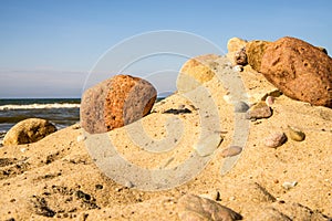 Lonesome, unaffected beach of the Baltic Sea photo