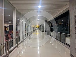 Long alley for transit road at I Gusti Ngurah Rai Airport photo