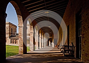 Long arcade in a university building