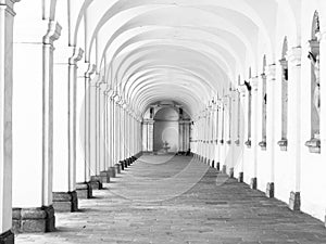 Long archway corridor