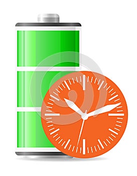 long battery life sign vector illustration