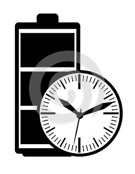 long battery life sign vector illustration