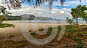 Long beach of Ao Nang in Krabi, Thailand