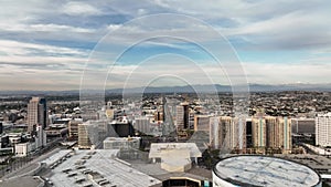 Long beach California. Aerial view of Long Beach skyline. Top view from drone of long beach CA. Los Angeles, Long Beach