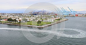 Long Beach California Port of Los Angeles Coast Guard station escort 4K