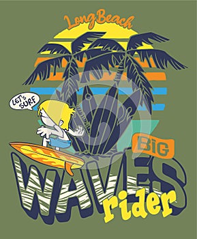 Long Beach kids surf waves rider