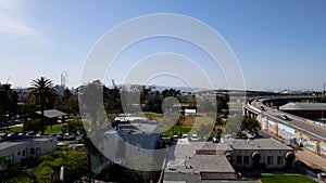 Long Beach Los Angeles - highway and port view from the appartment balcony