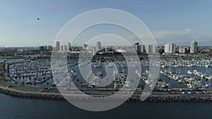 Long Beach, Shoreline Marina, Aerial View, California, Los Angeles River