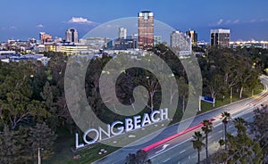 Long Beach Sign leading to downtown