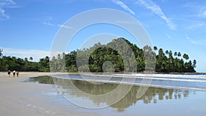 Long beach walks, preferably in good company at Bainema, Morere, Bahia State, Brazil