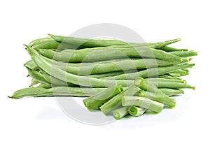 Long bean isolated on white backgroound