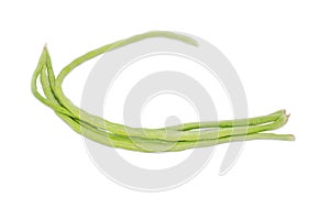 Long beans fresh on white background