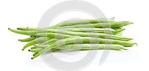 Long beans isolated on white background.