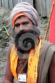 A long beard Sadhu Baba