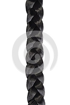 Long black hair braid