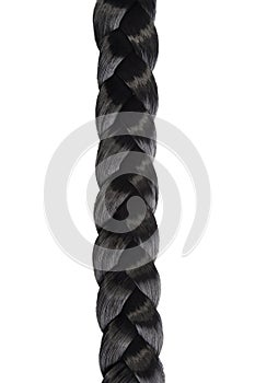 Long black hair braid photo