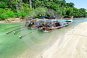 Long boats in Thailand