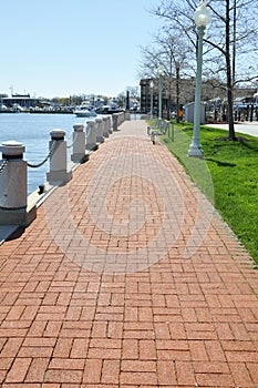 Long brick walkway photo