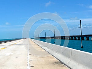 Long bridge in the Atlantic ocean