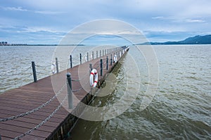 Long bridge on Dian Chi lake