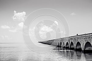 Long Bridge at Florida Key's - Historic Overseas Highway And 7 Mile Bridge to get to Key West, Florida, USA