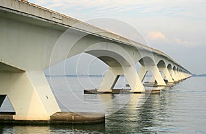 Long bridge in the Netherlands