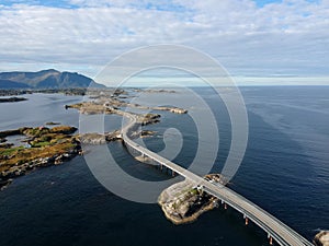 Long Bridge Road in Norway near Atlantic road