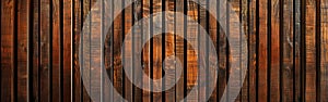 Long Brown Wooden Acoustic Panels Wall Texture Seamless Pattern on Wood Background Banner Panorama