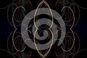 Long camera exposures of artificial light sources at night