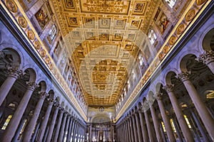 Long Columns Nave Papal Basilica Paul Beyond Walls Rome Italy