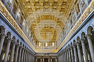 Long Columns Nave Papal Basilica Paul Beyond Walls Rome Italy
