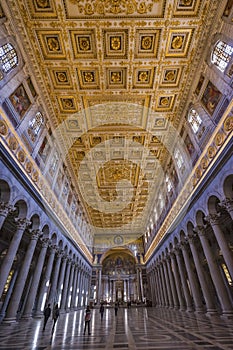 Long Columns Nave Papal Basilica Paul Beyond Walls Rome Italy