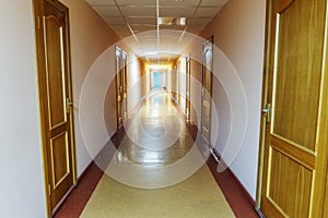 long corridor in the hospital