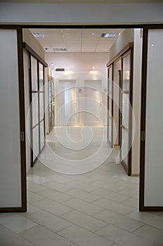 Long corridor and many doors