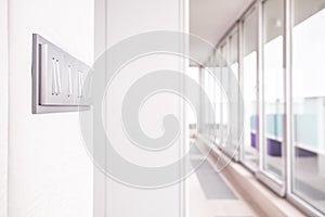 Long corridor with window wall