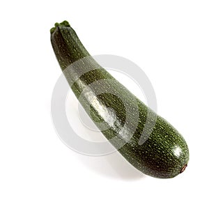 Long Courgette or Zucchini, cucurbita pepo against White Background