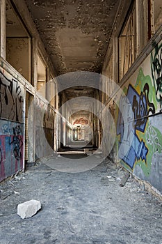 Long creepy hallway