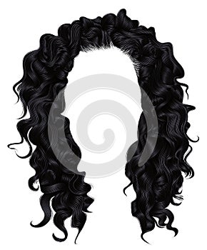 Long curly hairs brunette black dark colors beauty fashion