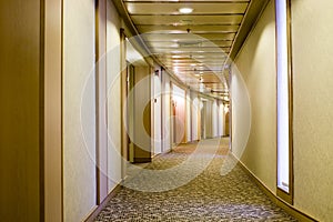 Long curved hallway