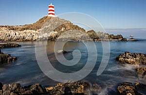 Long daytime exhibition of the Caldera Lighthouse photo